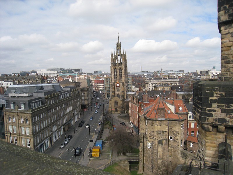 2011 UK England Newcastle  0505.jpg - A visit to Newcastle in the UK, April 2011. The first day was getting there, seeing downtown, shopping, "The Keep", the Grand Hotel, and the coast.